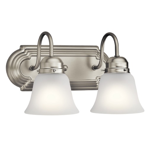 Traditional Bathroom Light Brushed Nickel by Kichler Lighting