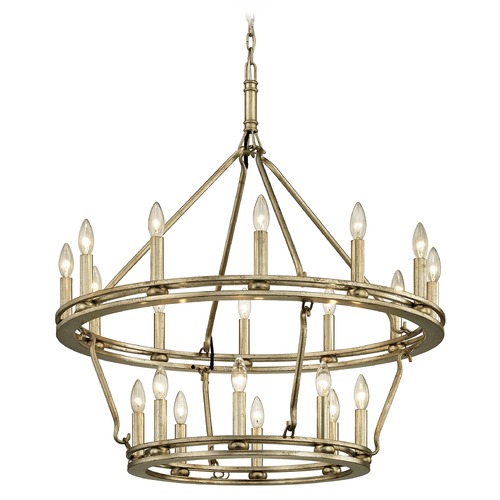Sutton Champagne Silver Leaf Chandelier by Troy Lighting