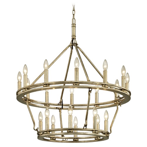 Troy Lighting Sutton Champagne Silver Leaf Chandelier by Troy Lighting F6248