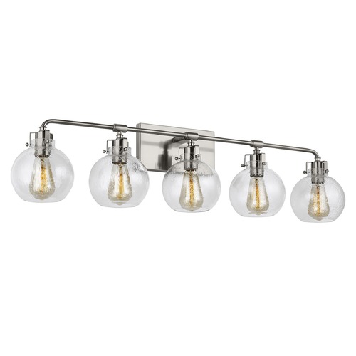 Clara Satin Nickel Bathroom Light by Visual Comfort Studio