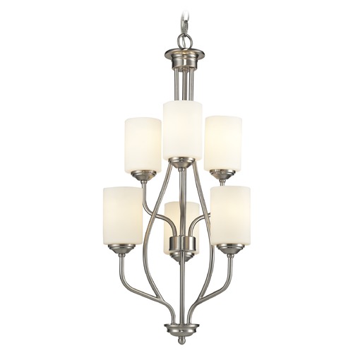 Z-Lite Cardinal Brushed Nickel Mini-Chandelier by Z-Lite 434-6-BN