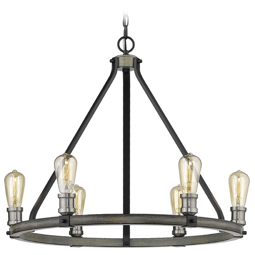 Z-Lite Kirkland Ashen Barnboard Chandelier by Z-Lite 472-6ABB