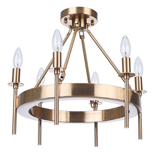 Larrson Satin Brass Semi-Flush Mount by Craftmade Lighting