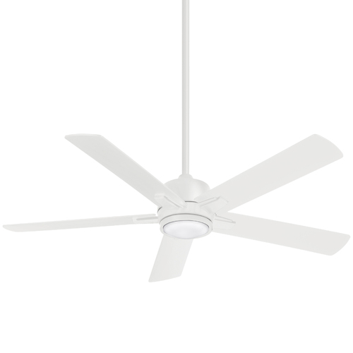 Minka Aire Stout 54-Inch Fan in Flat White by Minka Aire F619L-WHF