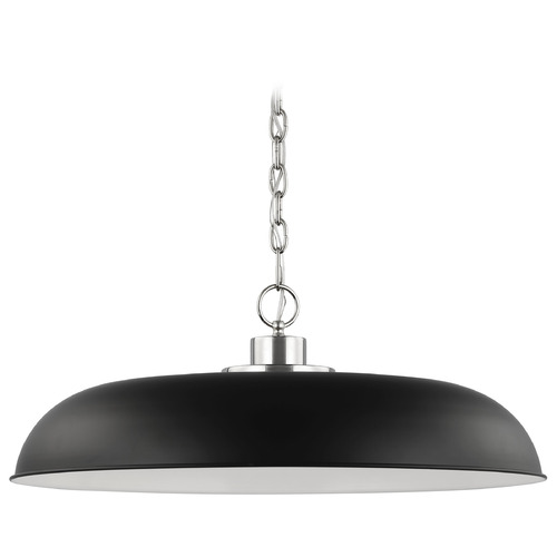 Nuvo Lighting Colony Large Pendant in Polished Nickel & Black by Nuvo Lighting 60-7488