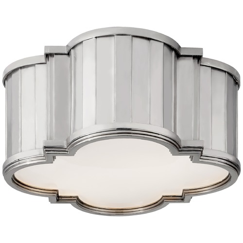Visual Comfort Signature Collection Thomas OBrien Tilden Flush Mount in Polished Nickel by Visual Comfort Signature TOB4130PNWG