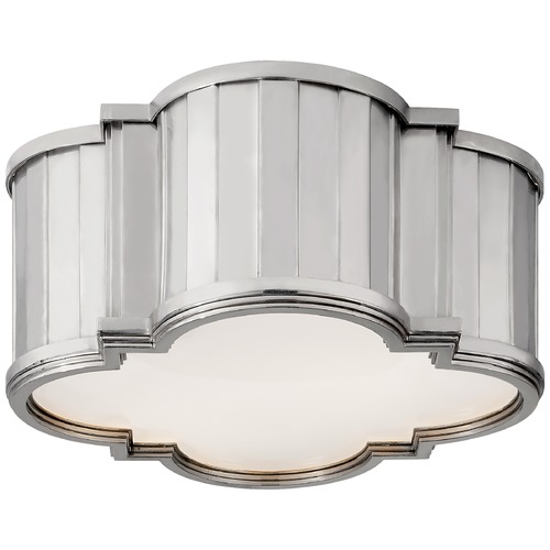 Thomas OBrien Tilden Flush Mount in Polished Nickel by Visual Comfort Signature