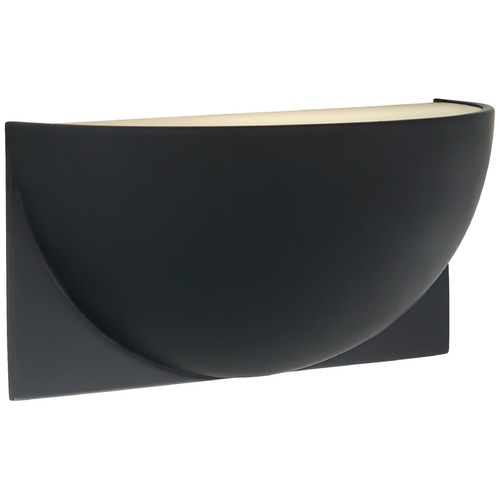 Visual Comfort Signature Collection Peter Bristol Quarter Sphere Up Light in Matte Black by Visual Comfort Signature PB2070MBKFG