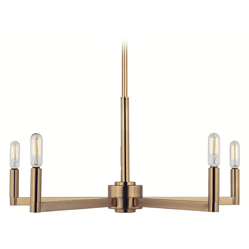 Visual Comfort Studio Collection Fullton Satin Brass Chandelier