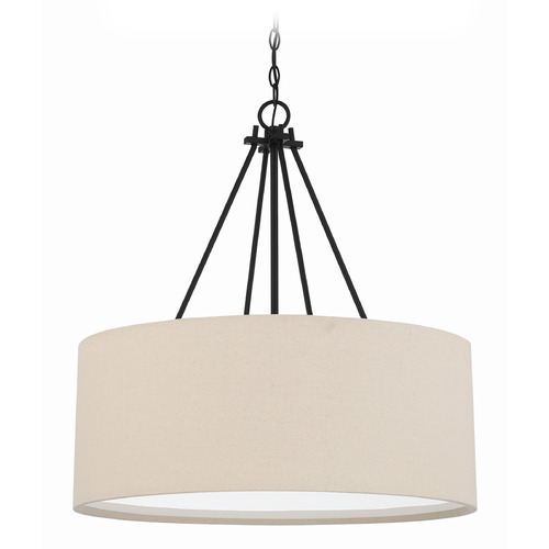 Duke Flat Black Pendant by Craftmade Lighting