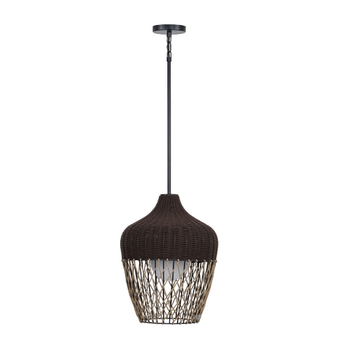 Hannha Outdoor Hanging Light in Khaki & Brown by Eurofase
