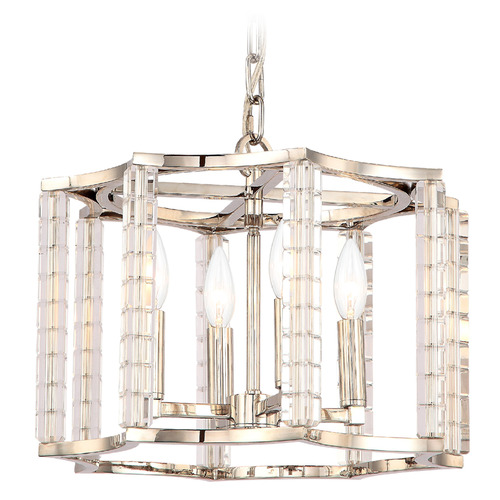 Crystorama Lighting Crystorama Lighting Carson Polished Nickel Mini-Chandelier 8854-PN