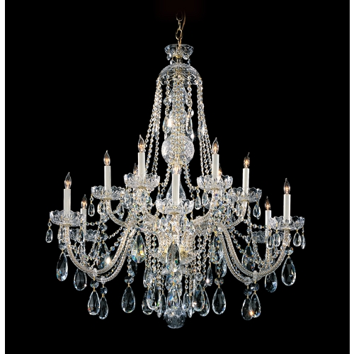 Crystorama Lighting Traditional Crystal Chandelier in Polished Brass by Crystorama Lighting 1112-PB-CL-SAQ