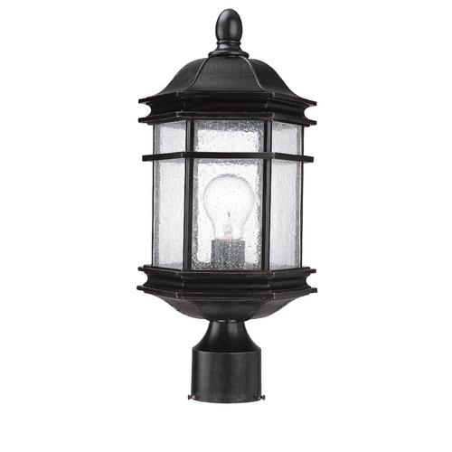 Dolan Designs Lighting Seeded Glass Outdoor Post Light Bronze 17-1/2-Inch Dolan Designs 9238-68