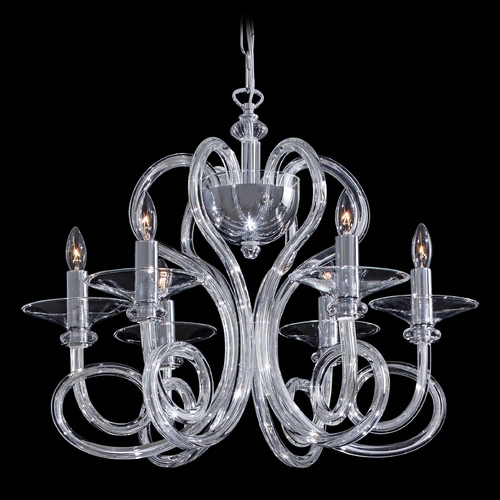Metropolitan Lighting Chandelier with Clear Glass in Chrome Finish N9176