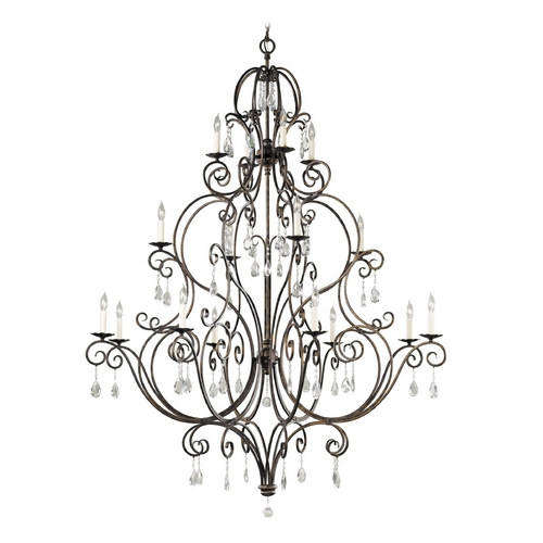 Generation Lighting Chateau 16-Light Crystal Chandelier in Mocha Bronze by Generation Lighting F2110/8+4+4MBZ