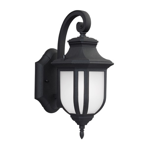 Childress 12.63-Inch Outdoor Wall Light in Black by Generation Lighting