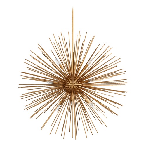 Mid-Century Modern Pendant Cluster Light Gold Electra by Quorum Lighting