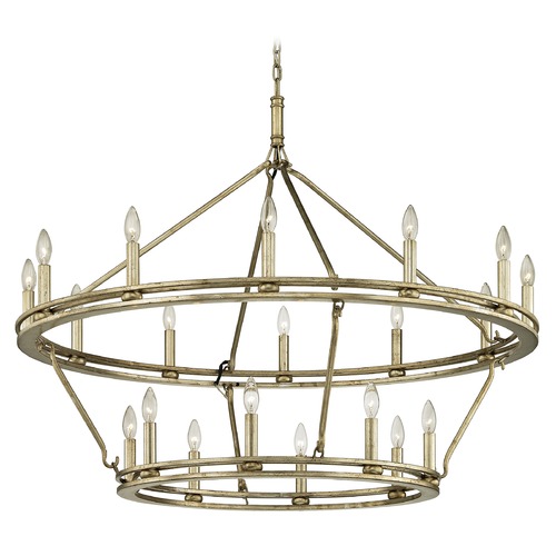 Sutton Champagne Silver Leaf Chandelier by Troy Lighting
