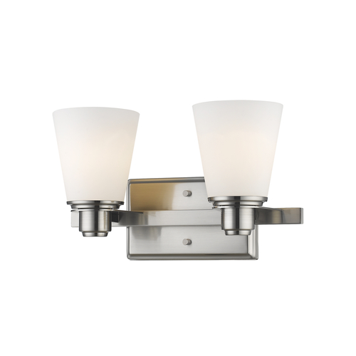 Z-Lite Kayla Brushed Nickel Bathroom Light by Z-Lite 7001-2V-BN