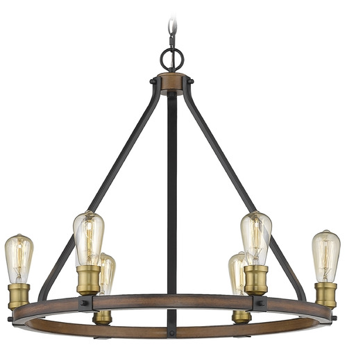 Z-Lite Kirkland Rustic Mahogany Chandelier by Z-Lite 472-6RM