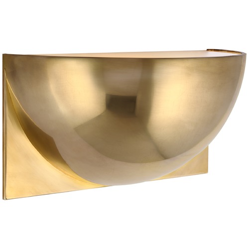 Visual Comfort Signature Collection Peter Bristol Quarter Sphere Up Light in Brass by Visual Comfort Signature PB2070NBFG