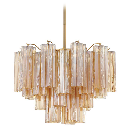 Crystorama Lighting Crystorama Lighting Addis Aged Brass Mini-Chandelier ADD-306-AG-AM