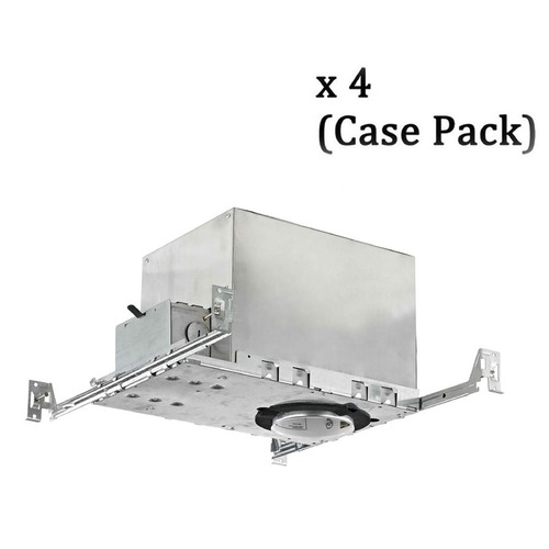 Recesso Lighting by Dolan Designs 3.5-Inch New Construction GU10 Recessed Can Light IC & Airtight Flat Ceiling Case Pack of 4 IC350-GU-CASE
