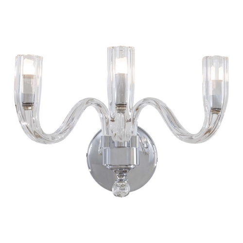 Metropolitan Lighting Sconce Wall Light with Clear Glass in Chrome Finish N9183