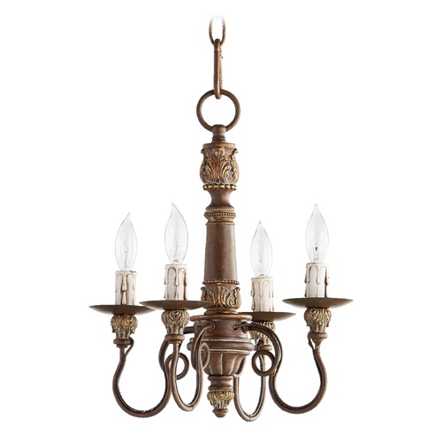 Quorum Lighting Salento Vintage Copper Mini-Chandelier by Quorum Lighting 6006-4-39