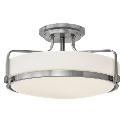 Hinkley Harper 18-Inch Brushed Nickel Semi-Flush Mount by Hinkley Lighting 3643BN