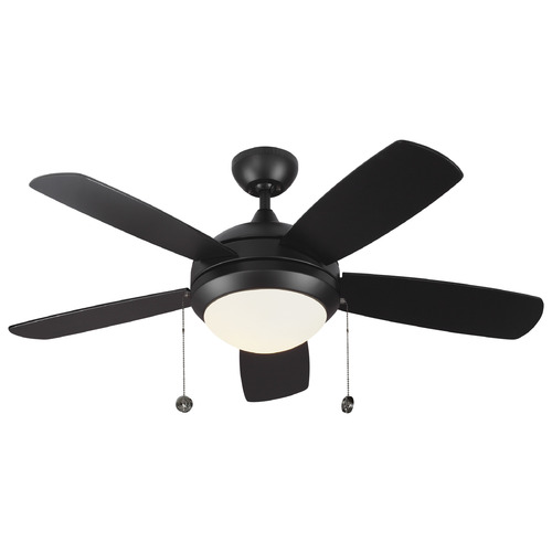 Generation Lighting Fan Collection Discus Classic 44 Polished Nickel LED Ceiling Fan by Generation Lighting Fan Collection 5DIC44BKD-V1
