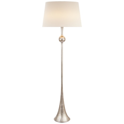 Aerin Dover Floor Lamp in Burnished Silver Leaf by Visual Comfort Signature