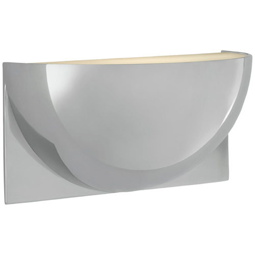 Visual Comfort Signature Collection Peter Bristol Quarter Sphere Up Light in Nickel by Visual Comfort Signature PB2070PNFG