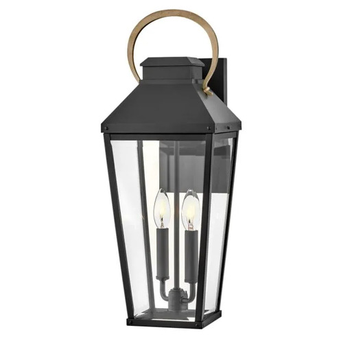 Hinkley Dawson Large Outdoor Wall Light in Black & Bronze by Hinkley Lighting 17504BK