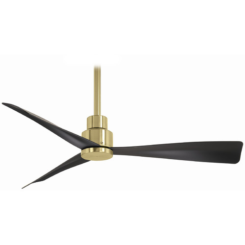 Minka Aire Simple Soft Brass Ceiling Fan Without Light