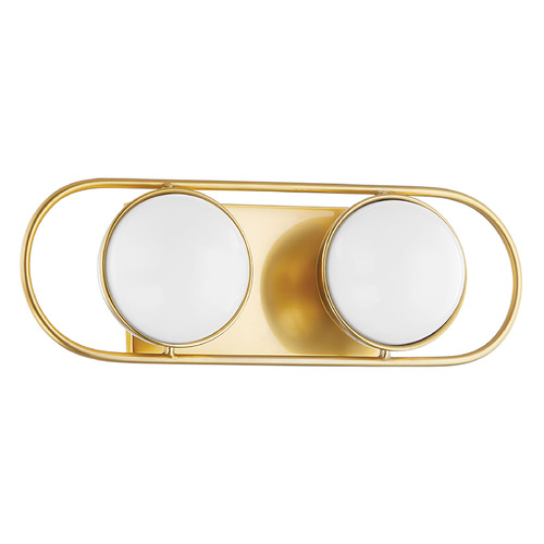 Mitzi by Hudson Valley Mitzi Paige Aged Brass 2-Light Vanity Fixture H783302-AGB