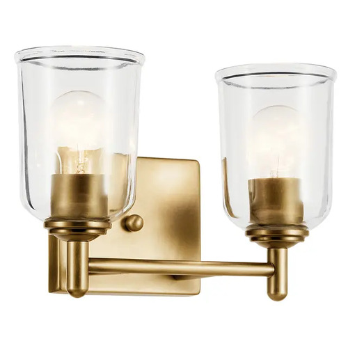 Kichler Lighting Kichler Lighting Shailene Natural Brass Bathroom Light 45573NBRCLR