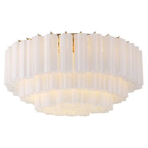 Crystorama Lighting Crystorama Lighting Addis Aged Brass Flushmount Light ADD-331-AG-WH