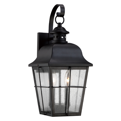 Millhouse Outdoor Wall Light in Black by Quoizel Lighting