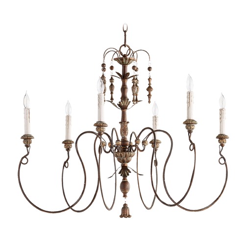 Quorum Lighting Salento Vintage Copper Chandelier by Quorum Lighting 6006-6-39