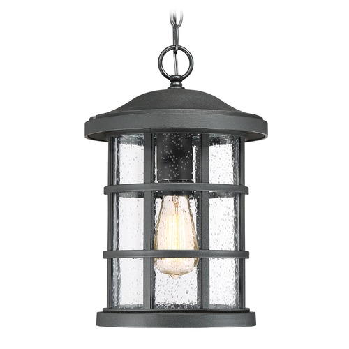 Crusade Outdoor Hanging Light in Black by Quoizel Lighting
