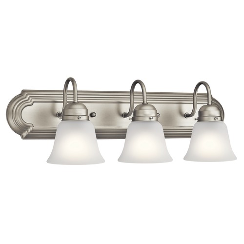 Traditional Bathroom Light Brushed Nickel by Kichler Lighting