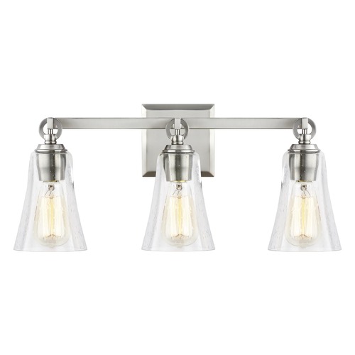 Monterro Satin Nickel Bathroom Light by Visual Comfort Studio