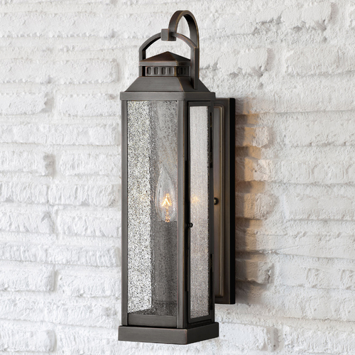 Revere 17.25-Inch Blackened Brass Outdoor Wall Light by Hinkley Lighting