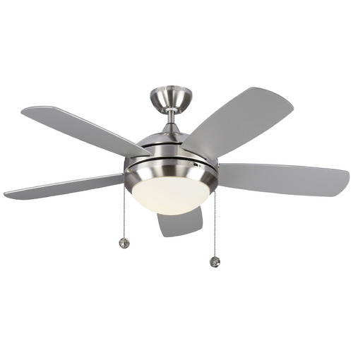 Discus Classic 44 Brushed Steel LED Fan by Generation Lighting Fans