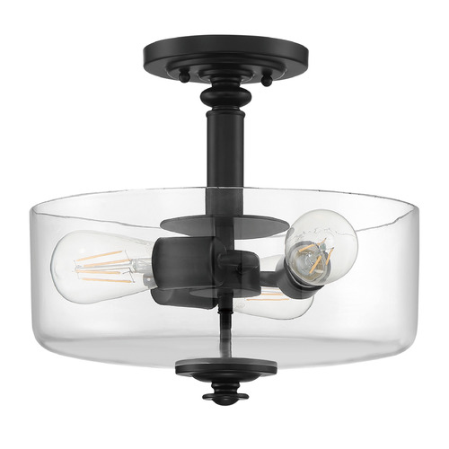 Dardyn Flat Black Semi-Flush Mount by Craftmade Lighting