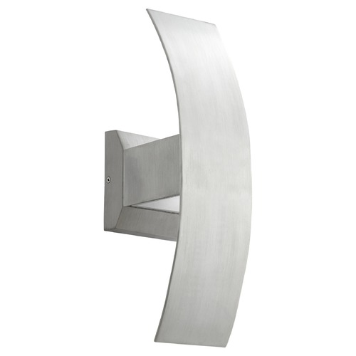 Quorum Lighting Curvo Brushed Aluminum LED Outdoor Wall Light by Quorum Lighting 9721-16