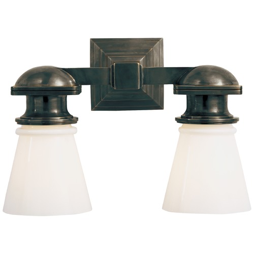 Visual Comfort Signature Collection E.F. Chapman New York Subway 2-Light Sconce in Bronze by Visual Comfort Signature SL2152BZWG