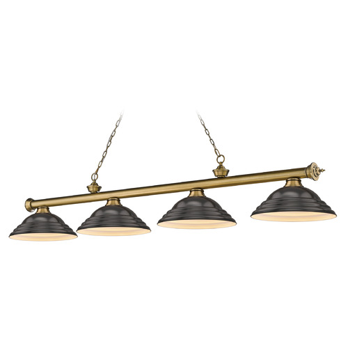 Z-Lite Cordon Rubbed Brass Billiard Light by Z-Lite 2306-4RB-SBRZ